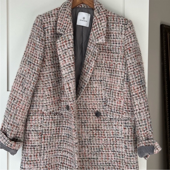 Anine Bing Lavender Diana Tweed Blazer - Picture 3 of 4